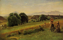 Копия картины "пейзаж в морне, верхняя савойя" художника "коро камиль"