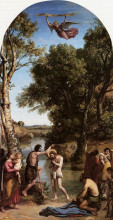 Репродукция картины "крещение христа" художника "коро камиль"