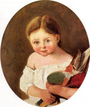 Копия картины "самая младшая дочь месье эдуарда делалена" художника "коро камиль"