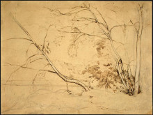 Картина "группа деревьев в чивита-кастеллана" художника "коро камиль"