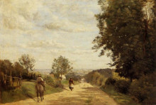 Копия картины "дорога в севр" художника "коро камиль"