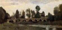 Копия картины "мост в грез-су-луан" художника "коро камиль"