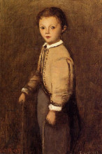 Репродукция картины "фернан коро, внучатый племянник художника в возрасте четырёх с половиной лет" художника "коро камиль"