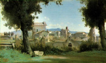 Копия картины "вид из фарнезского сада, рим" художника "коро камиль"