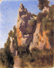 Картина "скалы в чивита-кастеллана" художника "коро камиль"