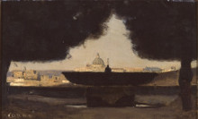 Картина "рим. фонтан французской академии" художника "коро камиль"