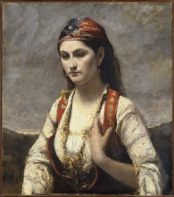 Копия картины "молодая албанка" художника "коро камиль"