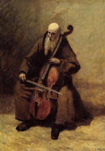 Копия картины "монах" художника "коро камиль"