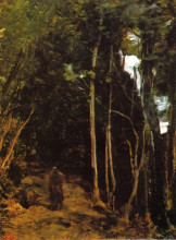 Копия картины "лес в фонтенбло" художника "коро камиль"
