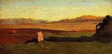 Копия картины "римский пейзаж" художника "коро камиль"
