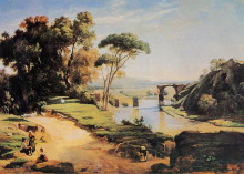 Копия картины "мост нарни" художника "коро камиль"