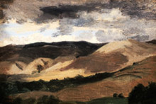 Репродукция картины "mountains of auvergne" художника "коро камиль"