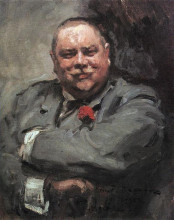 Репродукция картины "портрет н.д.чичагова" художника "коровин константин"