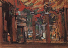 Копия картины "дворец и гавань" художника "коровин константин"