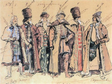 Копия картины "князь голицын и бояре" художника "коровин константин"