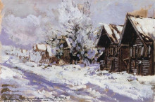 Копия картины "зимой" художника "коровин константин"