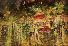 Копия картины "бульвар в париже" художника "коровин константин"