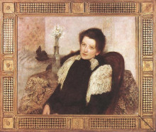 Картина "portrait of the artist&#39;s wife" художника "корошфои-криеш аладар"