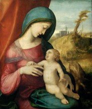 Копия картины "мадонна с младенцем" художника "корреджо"