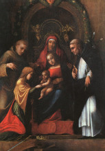 Картина "мистическое обручение святой екатерины " художника "корреджо"
