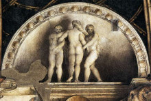 Репродукция картины "три грации" художника "корреджо"
