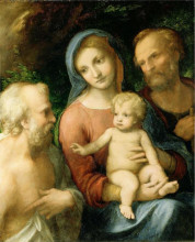 Картина "святое семейство со святым иеронимом" художника "корреджо"