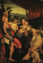 Копия картины "мадонна со святым иеронимом (день)" художника "корреджо"