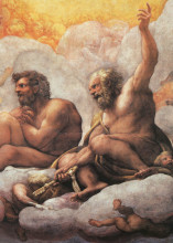 Репродукция картины "апостолы петр и павел" художника "корреджо"