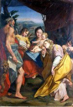 Картина "мистическое обручение святой екатерины " художника "корреджо"