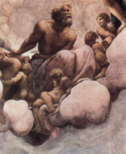 Копия картины "видение иоанна богослова на острове патмос" художника "корреджо"