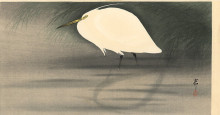 Картина "small white egret" художника "косон охара"