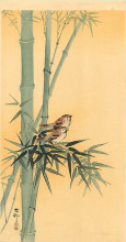 Картина "sparrows on bamboo tree" художника "косон охара"