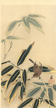Репродукция картины "wheatear and bamboo" художника "косон охара"