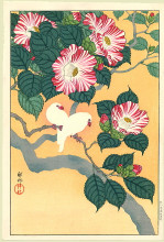 Картина "camellia and rice birds" художника "косон охара"