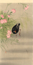Копия картины "gallinule bird and water strider" художника "косон охара"