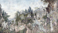 Копия картины "an enchanted garden" художника "котарбинский вильгельм"