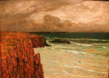 Копия картины "sea landscape in brittany" художника "котте шарль"