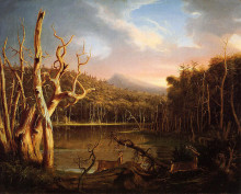 Картина "lake with dead trees (catskill)" художника "коул томас"