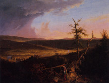 Картина "view on the schoharie" художника "коул томас"