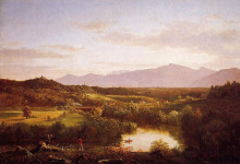 Репродукция картины "river in the catskills" художника "коул томас"