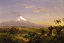 Репродукция картины "view of mount etna" художника "коул томас"