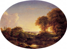 Картина "catskill landscape" художника "коул томас"