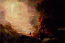 Репродукция картины "the pilgrim of the cross at the end of his journey (part of the series the cross and the world)" художника "коул томас"