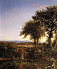 Картина "summer twilight" художника "коул томас"