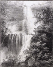 Картина "falls at catskill" художника "коул томас"