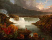 Картина "distant view of niagara falls" художника "коул томас"