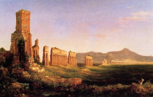 Копия картины "aqueduct near rome" художника "коул томас"