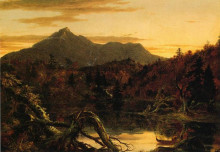 Картина "autumn twilight view of copway peak (mount chocorua, new hampshire)" художника "коул томас"