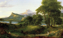 Репродукция картины "the arcadian (pastoral state)" художника "коул томас"
