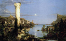 Репродукция картины "the course of empire: desolation" художника "коул томас"